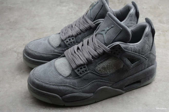Rep TBkick Grey x Jordan KAWS Cool 930155-003 Air 4 0705